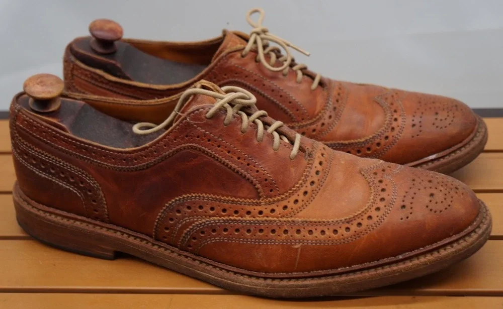Allen Edmond McTavish Oxfords Cognac Brown Leather US Size 11 B Made in USA